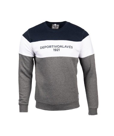 Sudadera Deportivo Alaves Gris Tricolor