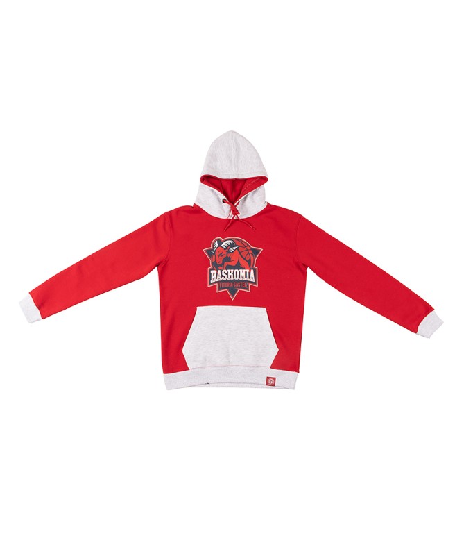 Hoodie Junior Baskonia Logo Roja 2023