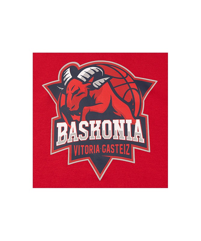 Hoodie Junior Baskonia Logo Roja 2023