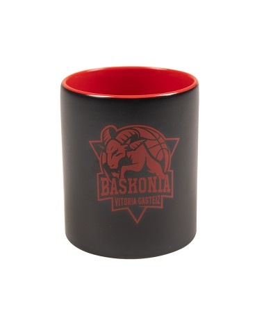 Taza Baskonia Negro Mate