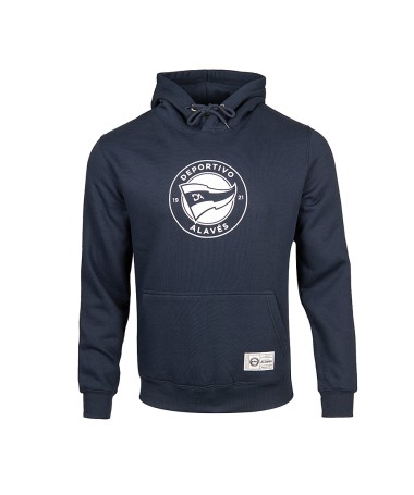 Hoodie Deportivo Alavés Azul Con Escudo Blanco 2024