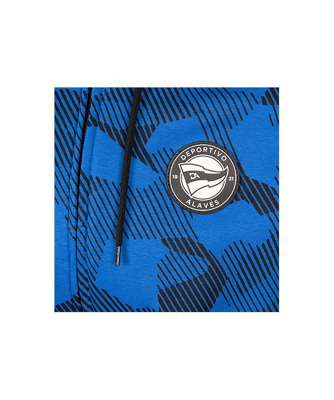 Hoodie Zip Deportivo Alavés Azul Camo 2024