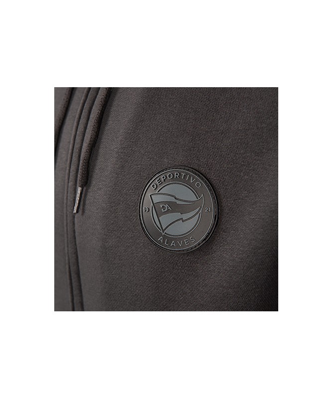 Hoodie Zip Deportivo Alavés Charcoal Bordado Espalda
