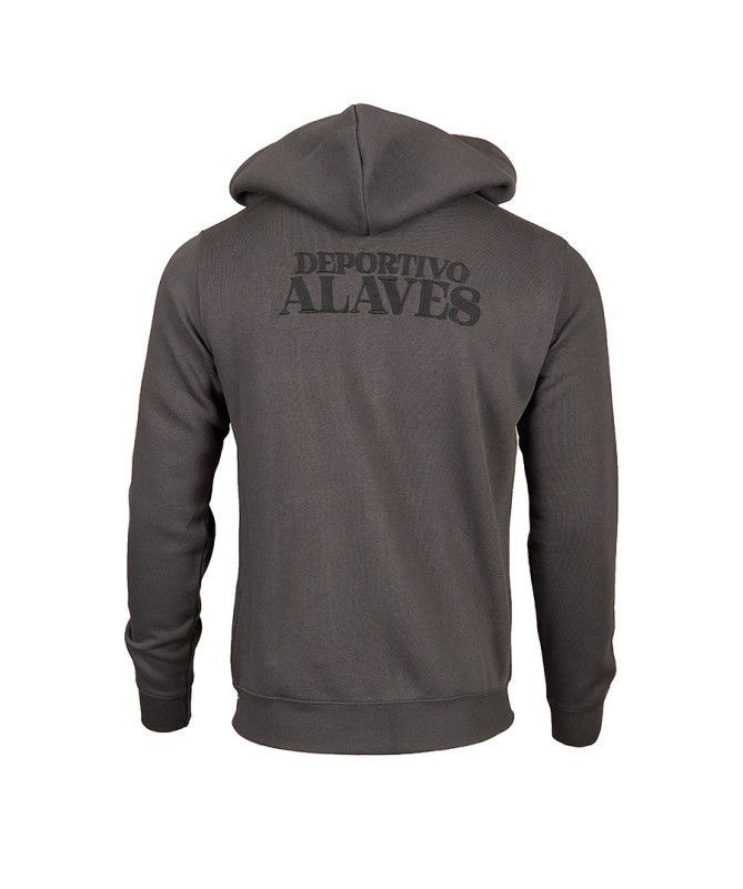 Hoodie Zip Deportivo Alavés Charcoal Bordado Espalda JR