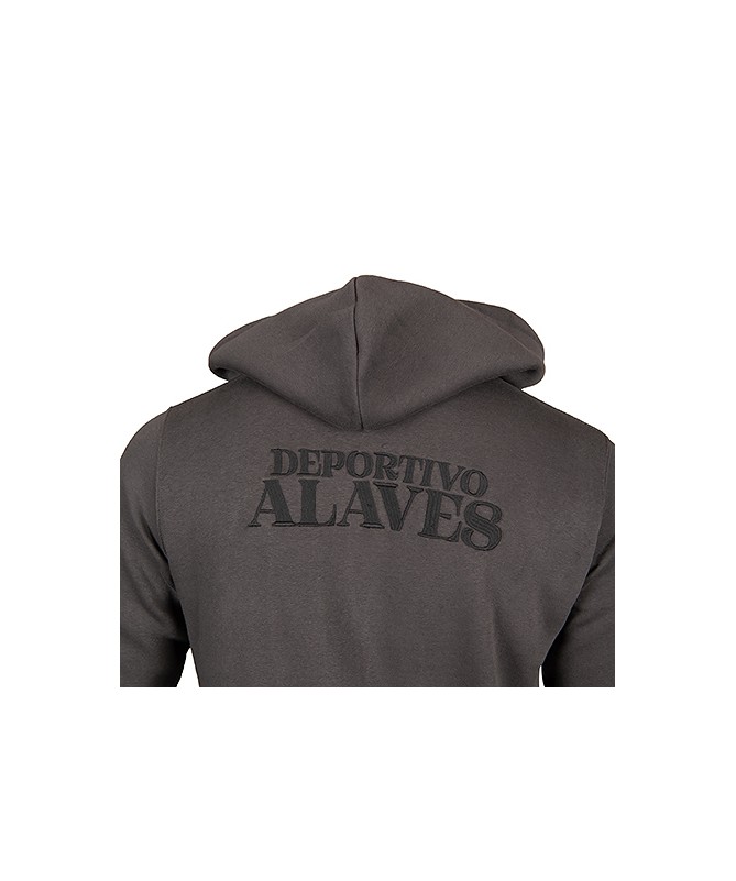 Hoodie Zip Deportivo Alavés Charcoal Bordado Espalda JR