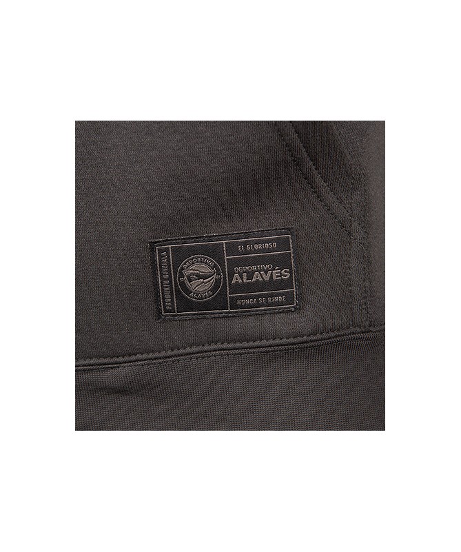 Hoodie Zip Deportivo Alavés Charcoal Bordado Espalda JR