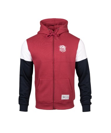 Hoodie Zip Baskonia Grana Mangas Bicolor JR