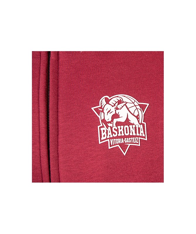 Hoodie Zip Baskonia Grana Mangas Bicolor JR