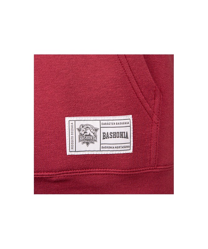 Hoodie Zip Baskonia Grana Mangas Bicolor JR