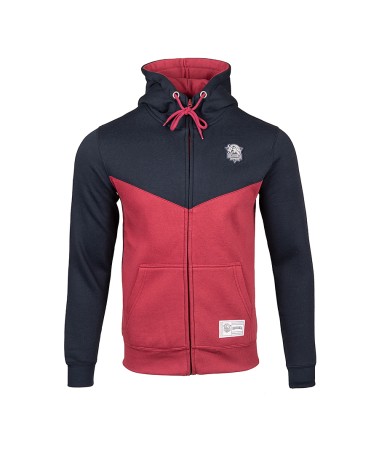 Hoodie Zip Baskonia Marino Grana 2024 JR