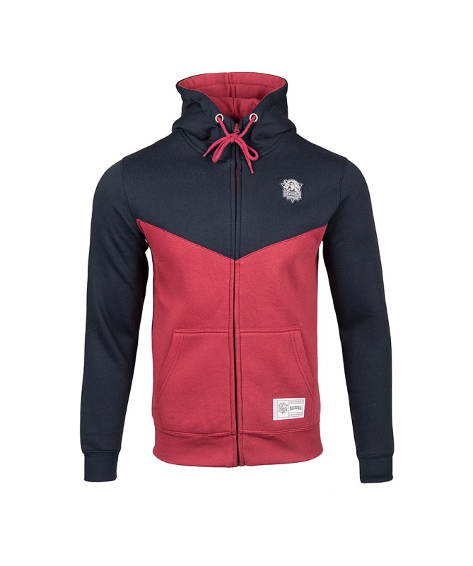 Hoodie Zip Baskonia Marino Grana 2024 JR