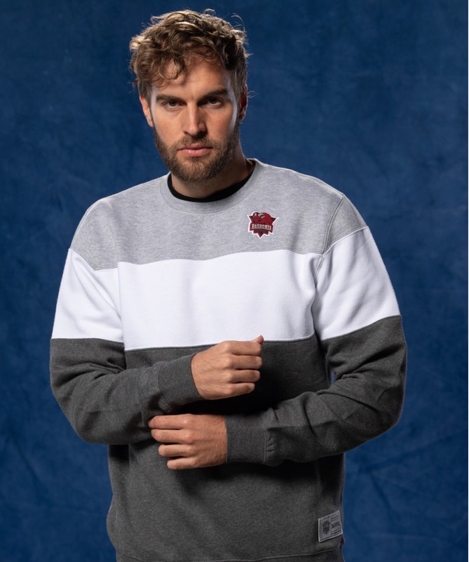 Sudadera Baskonia Tricolor Gris