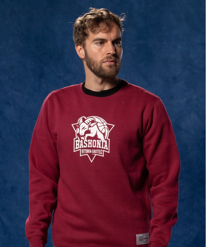 Sudadera Baskonia Grana Sin Capucha 2024