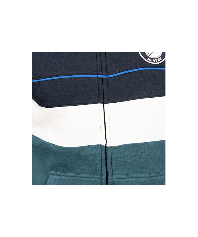 Hoodie Zip Deportivo Alavés Tricolor Acquamarina