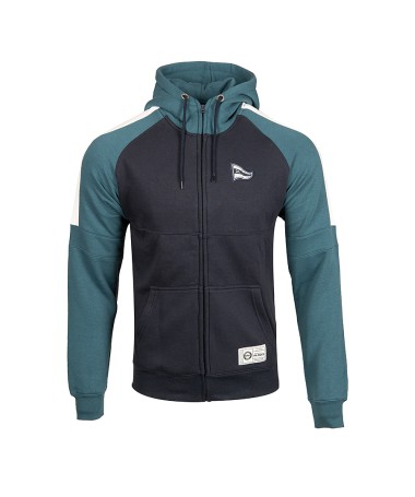 Hoodie Zip Deportivo Alavés Banderín Navy Green JR