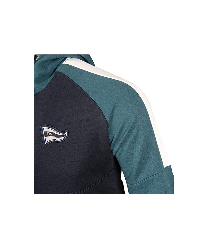 Hoodie Zip Deportivo Alavés Banderín Navy Green JR
