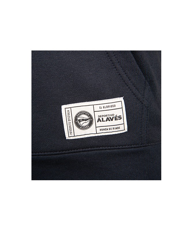 Hoodie Zip Deportivo Alavés Banderín Navy Green JR
