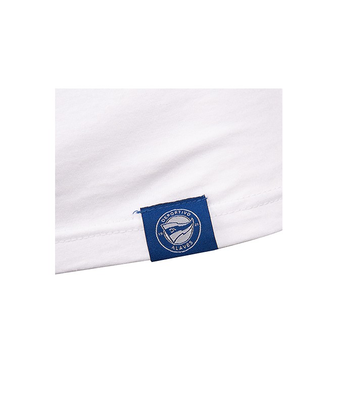 Camiseta Moda Deportivo Alavés Blanco Royal SS24 Texto Corporate
