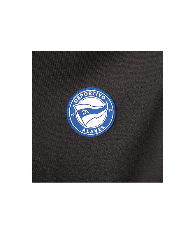 Chaqueta Negra Moda Deportivo Alavés Mangas Azules 24/25