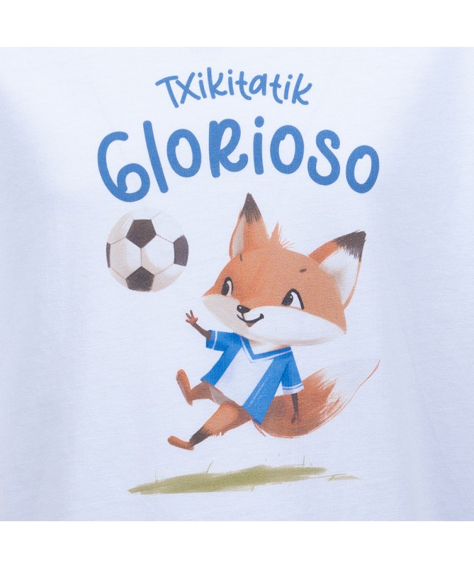 Camiseta Txikitatik Glorioso Blanca Junior