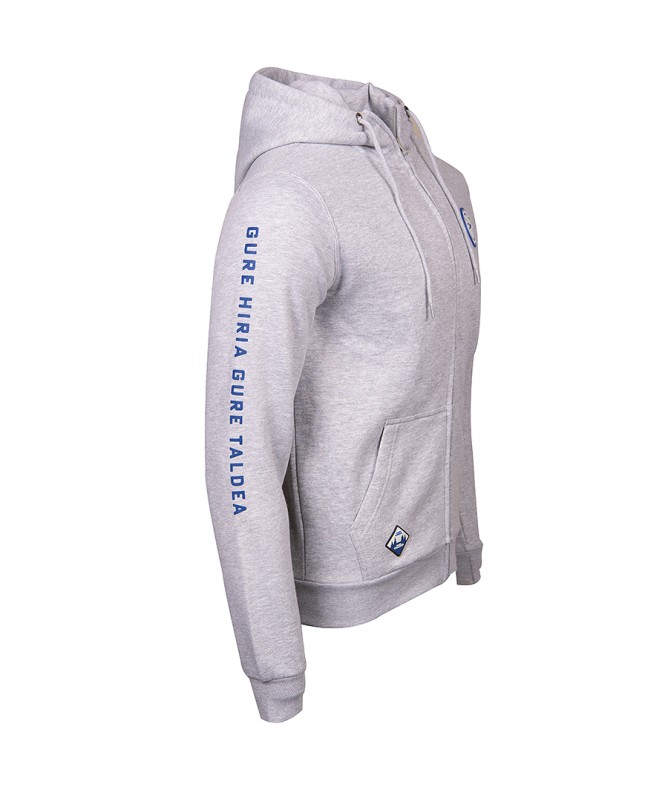 Hoodie Moda Deportivo Alavés City Gris Cremallera 24/25 Junior