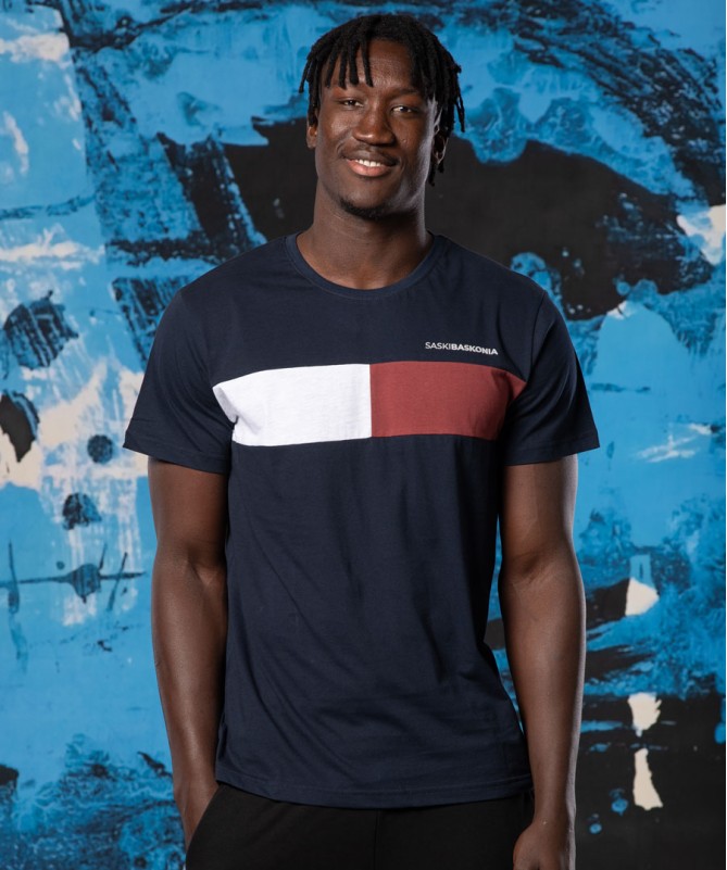 Camiseta Moda Baskonia Marino SS24 Texto Corporate