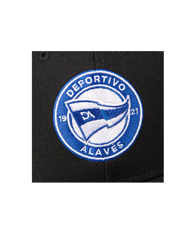 Gorra Deportivo Alavés Negra Logo Full Color 25/26