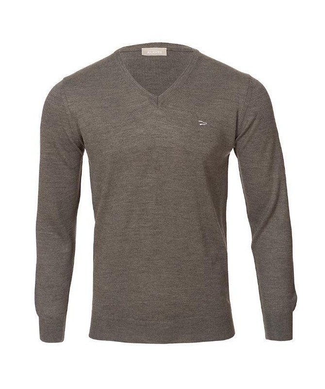 Jersey Mo Premium De Punto Gris Cuello Pico, Deportivo Alavés